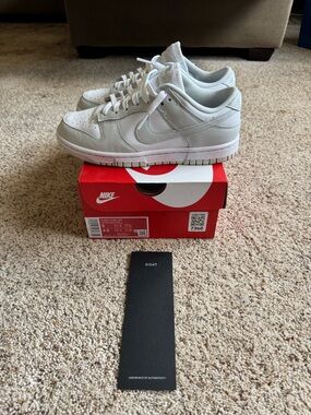 Nike Dunk Low Sneakers in Light Gray and White